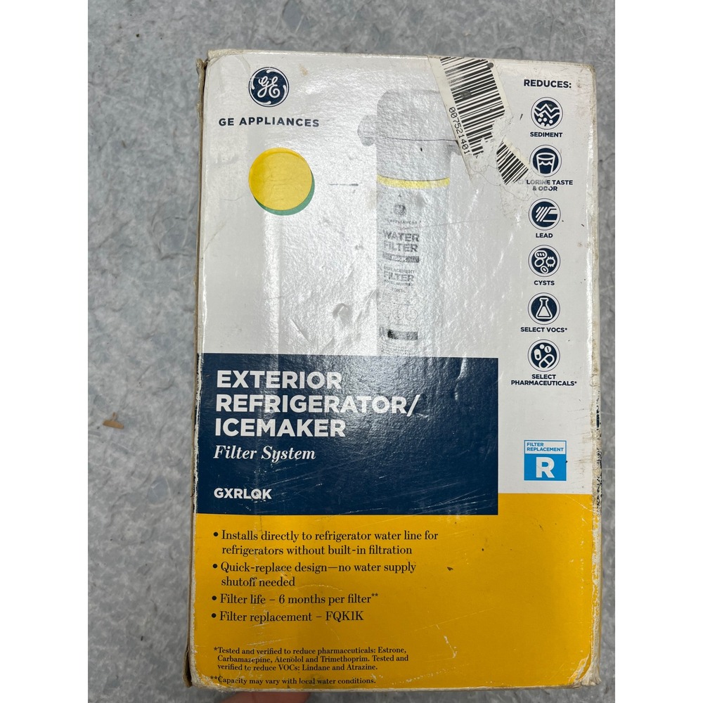 GE Exterior Refrigerator Icemaker Filter System GXRLQK Inline Water Filtration